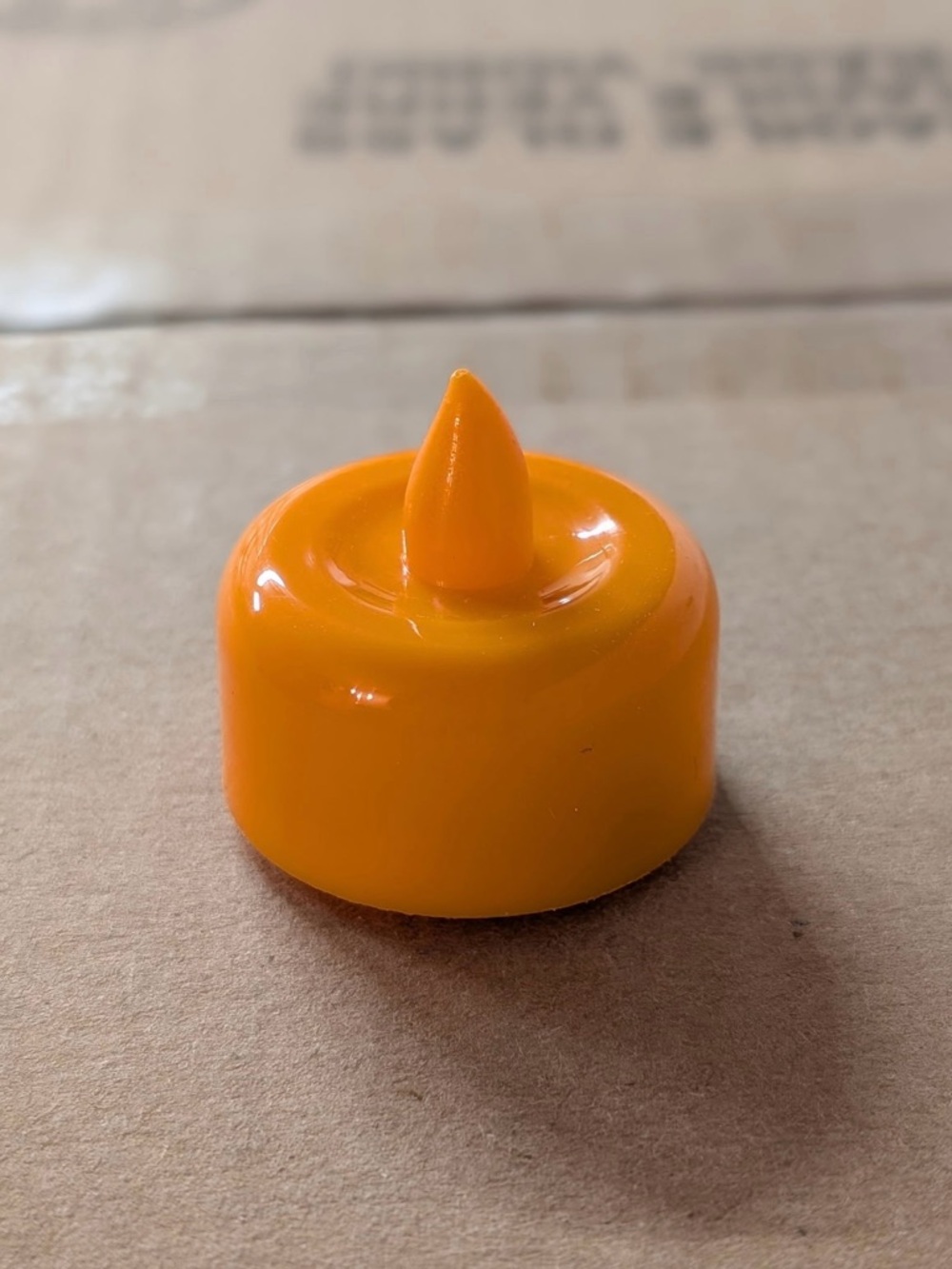 48 Orange Plastic battery Tea Light Candle